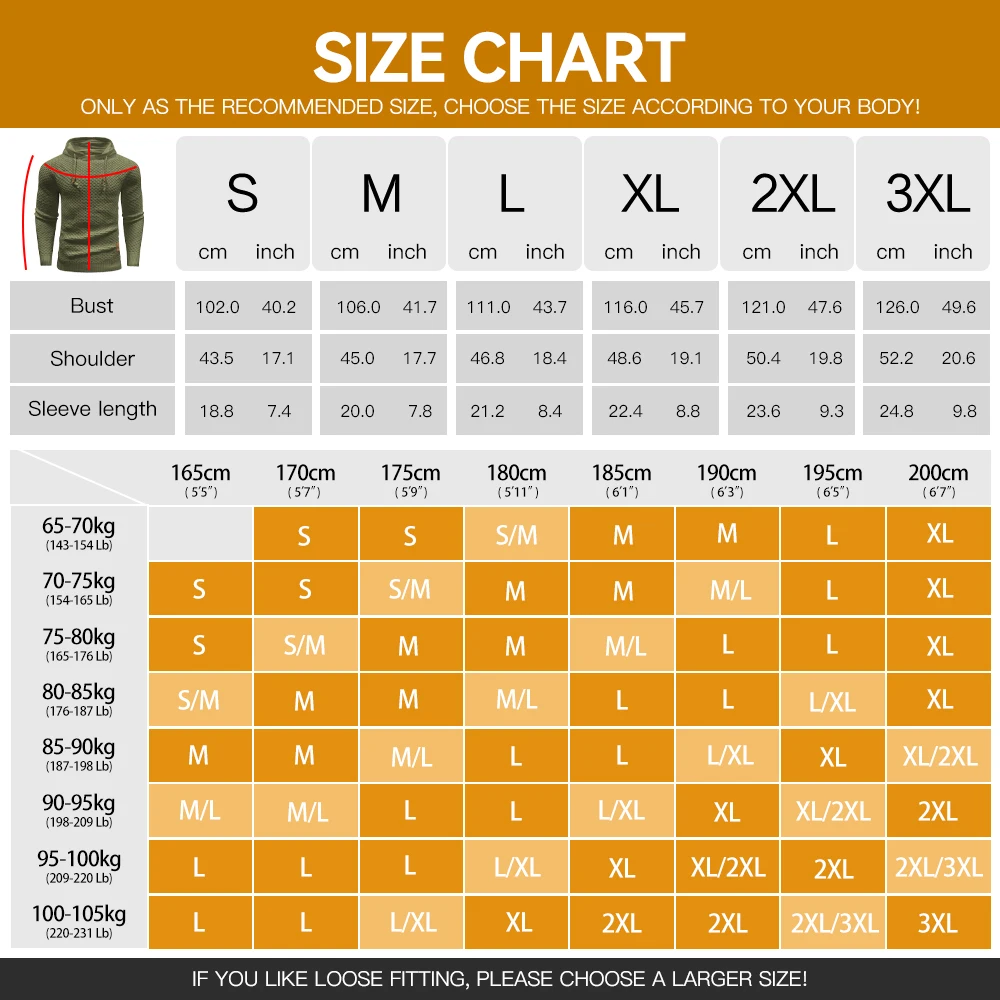 Slavinson Men's Sweatshirt Spring Casual Knit Pullover Sweater Hoodies Drawstring Hooded Pullover Comfortable Clothing Us Size