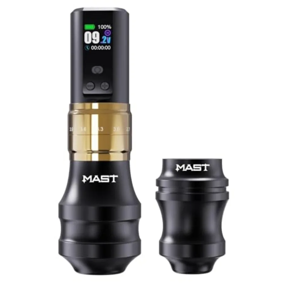 

Cordless Tattoo Machine Rotary Tattoo Gun Pen for Professional Use Stainless Steel Body Black Color High-Power Mcore-C1 Motor w