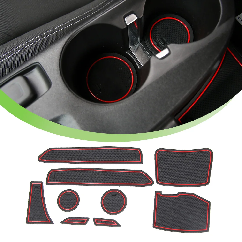 Door Groove Gate Slot Mat Cup Coaster Anti-Slip Pad for Chevrolet Camaro 2017 2018 2019 2020 2021 2022 2023 Interior Accessories