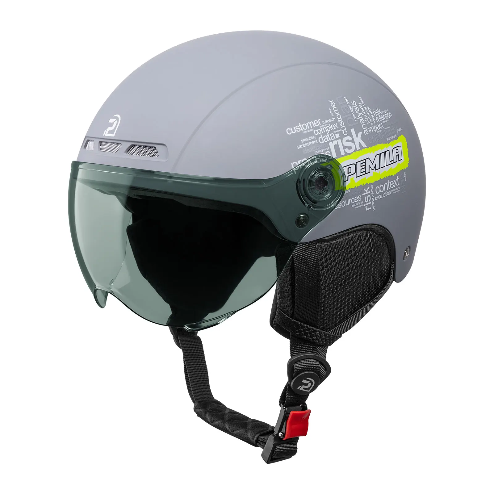 PEMILA Unisex Erwachsenenhelm, Verstellbare Schutzbrillenlinse, Verdickte Ohrpolster, ABS- & EPS-Innenfutter, Sicher und Leicht für Pendler-E-Bikes – Detail 6