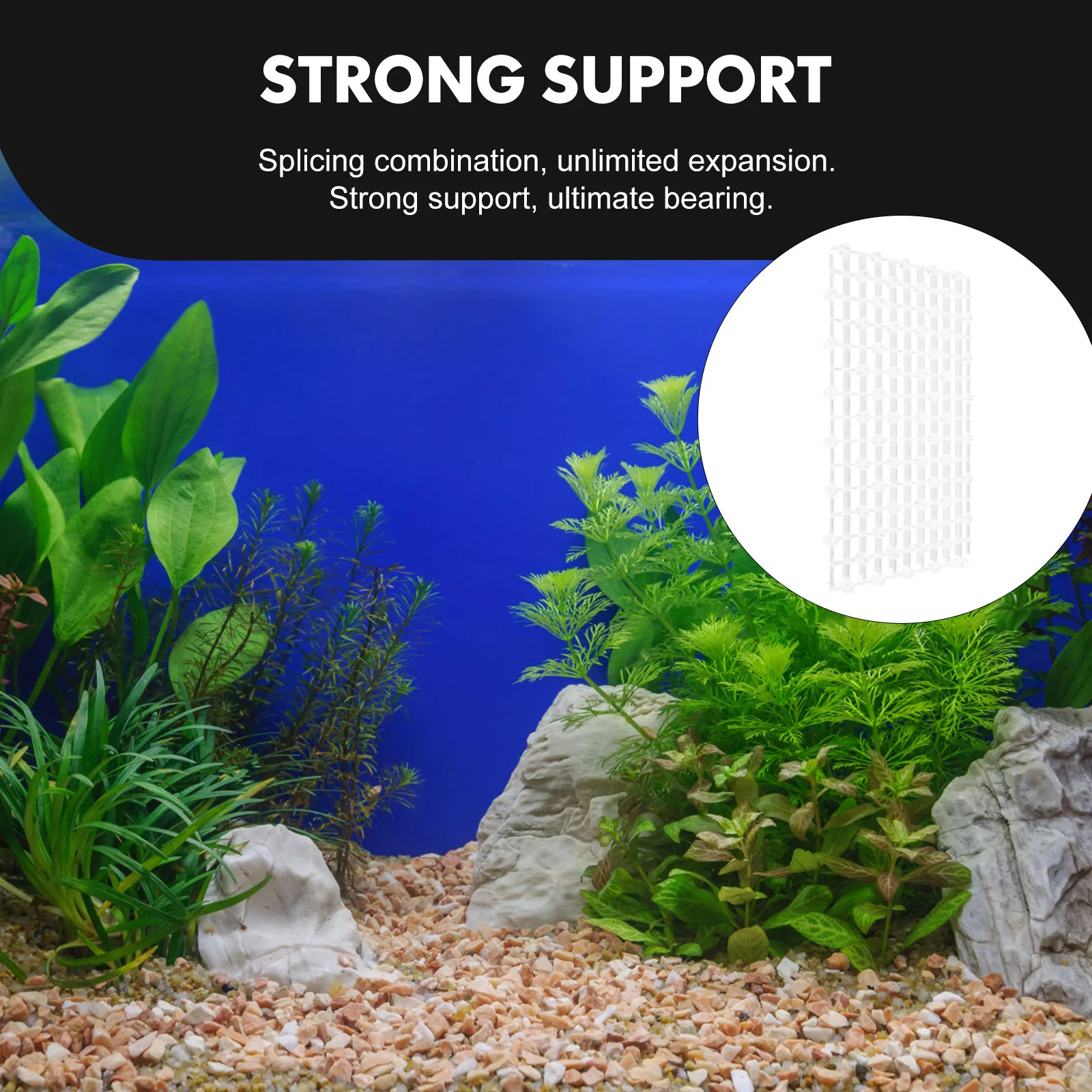 2 قطعة لوحة فلتر حوض السمك مقسم خزان احترافي مادة متينة تنظيف فعال تصميم متعدد الفتحات قطع سلسة