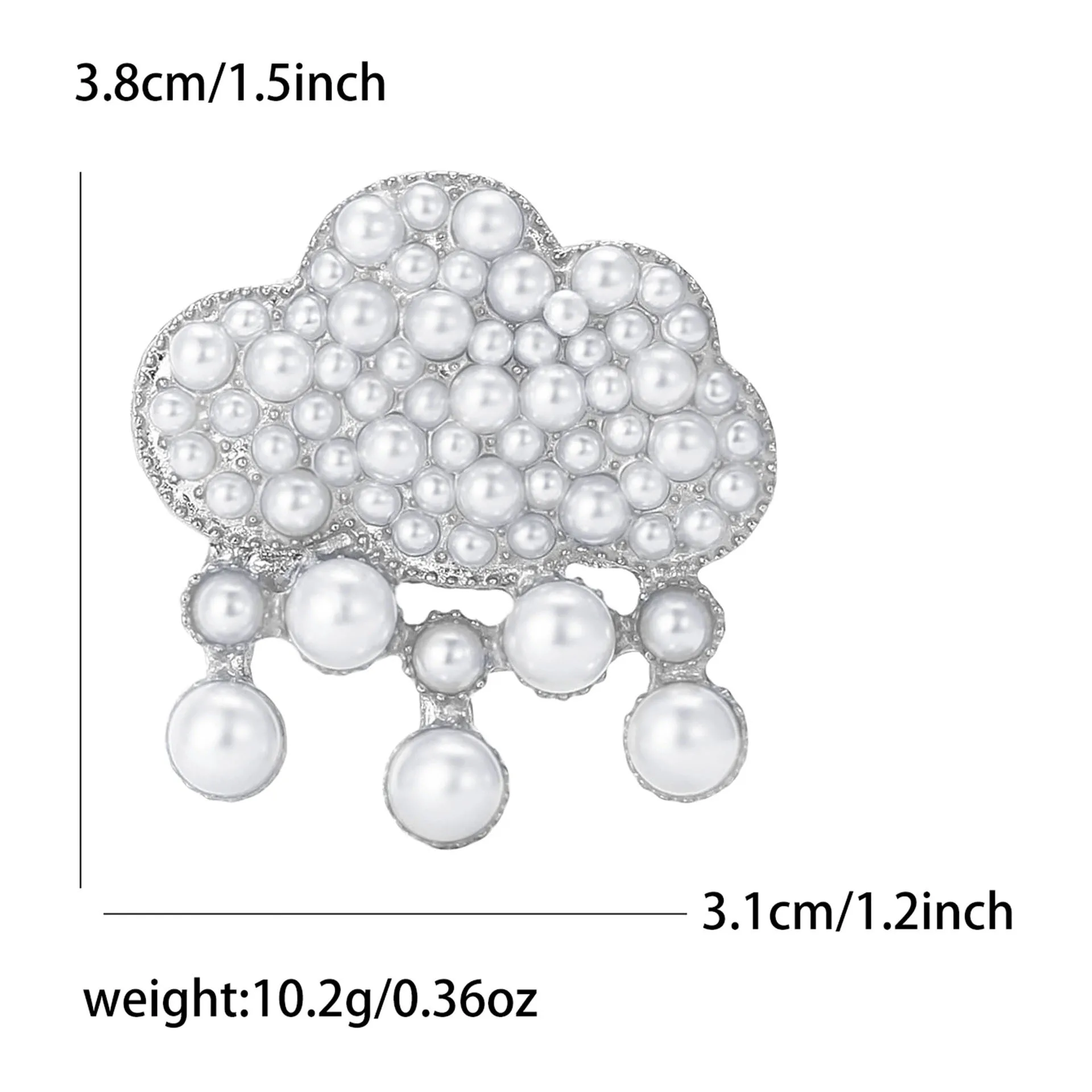 Fashion retro auspicious cloud flower brooch female creative high sense pearl fringed brooch cheongsam jacket accessories pin