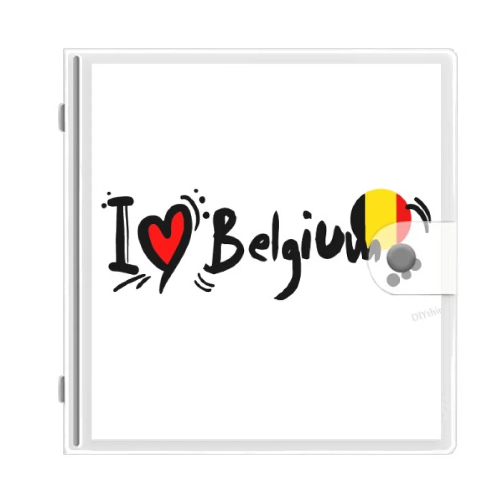 

I Love Belgium Word Flag Love Heart Illustration Photo Album Wallet Wedding Family 4x6