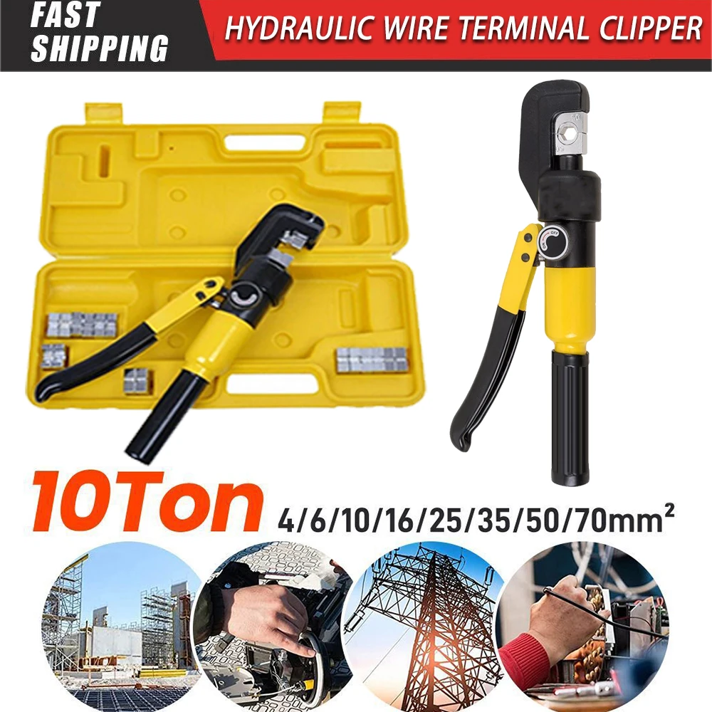 

4-70mm² Hydraulic Crimping Pliers YQK-70 Pressure 8T Home Hydraulic Tools Hydraulic Pliers DIY Cable Terminal Crimping Pliers