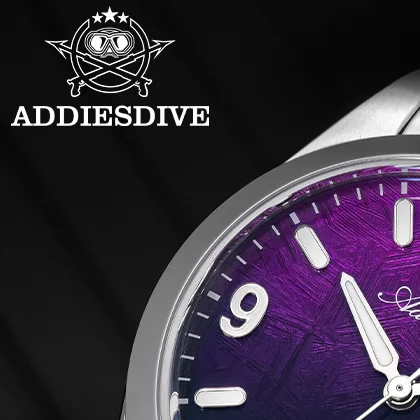 ADDIESDIVE Men's Diving Watch Japanese 8215 Sapphire Glass Stainless Steel Automatic Mechanical Watch 100M Waterproof Calendar