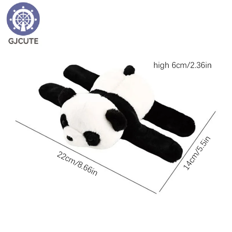 Lovely Plush Panda Animal Slap Snap Wrap Wristband Bracelet Stuffed Animal Kawaii Panda Hand Ring Wristband Kid Funny Toys