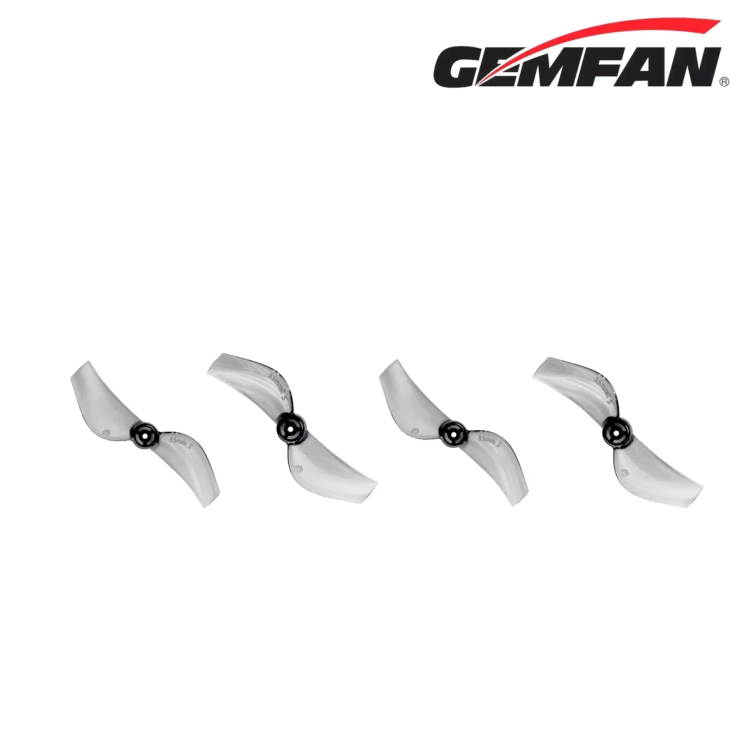 Gemfan Hélice de 2 aspas de 35 mm para drones Tiny Whoop FPV - Orificio de eje de 1,0 mm Accesorios de carreras para micro UAV para interiores (4 pares)