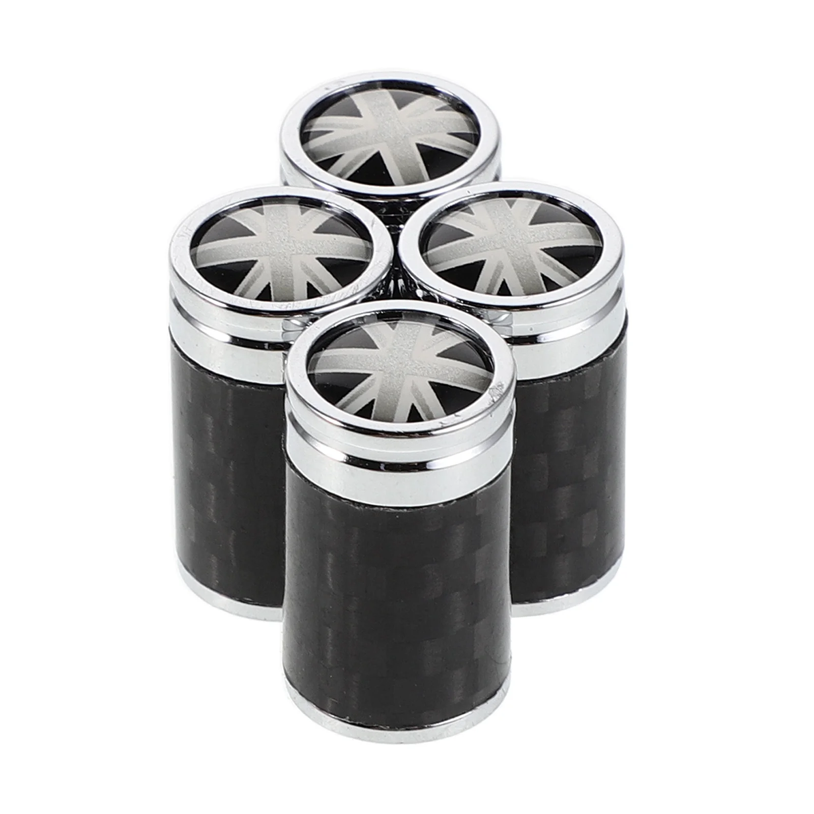 4 Stück Reifenventilkappen mit UK-Flagge, Metall, Autozubehör für Autos, SUVs, LKWs, Motorräder, stilvolle schützende Kupferabdeckungen