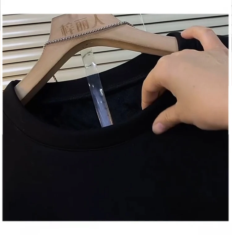 فستان الربيع والخريف بفيونكة حلوة متوسطة الطول كلاسيكي برقبة دائرية سميكة، فساتين سوداء فضفاضة متعددة الاستخدامات بأكمام طويلة #5