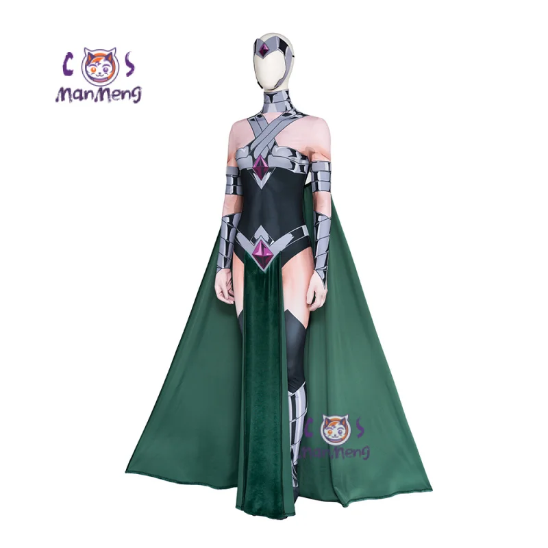 Creature Cos Commandos Circe Cosplay Costume Halloween Party Jumpsuit, cloak, mask set men women uniform Circe complete set