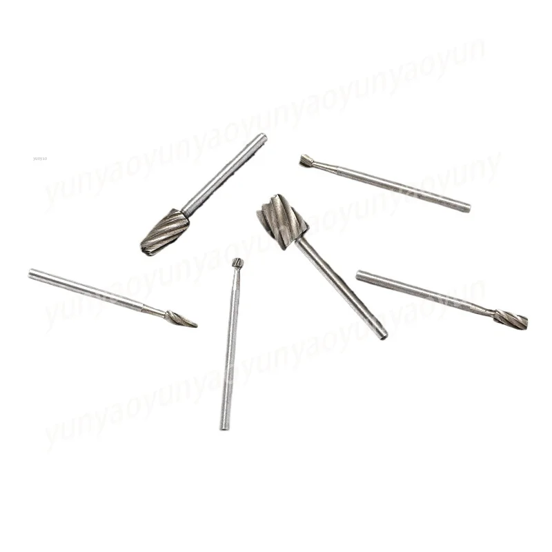 6PC Accessory Set,High Speed Steel Woodworking Small Rotary Grinding Rod,Polishing Sanding Tool