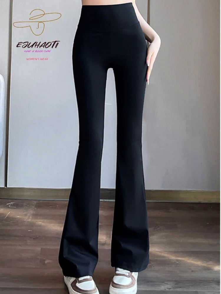 Woman Leggings Micro Flared Sexy Stretch Shark Pants Summer High Waist Appear Thin Lifting Buttocks Abdomen in Yoga Sport Pants