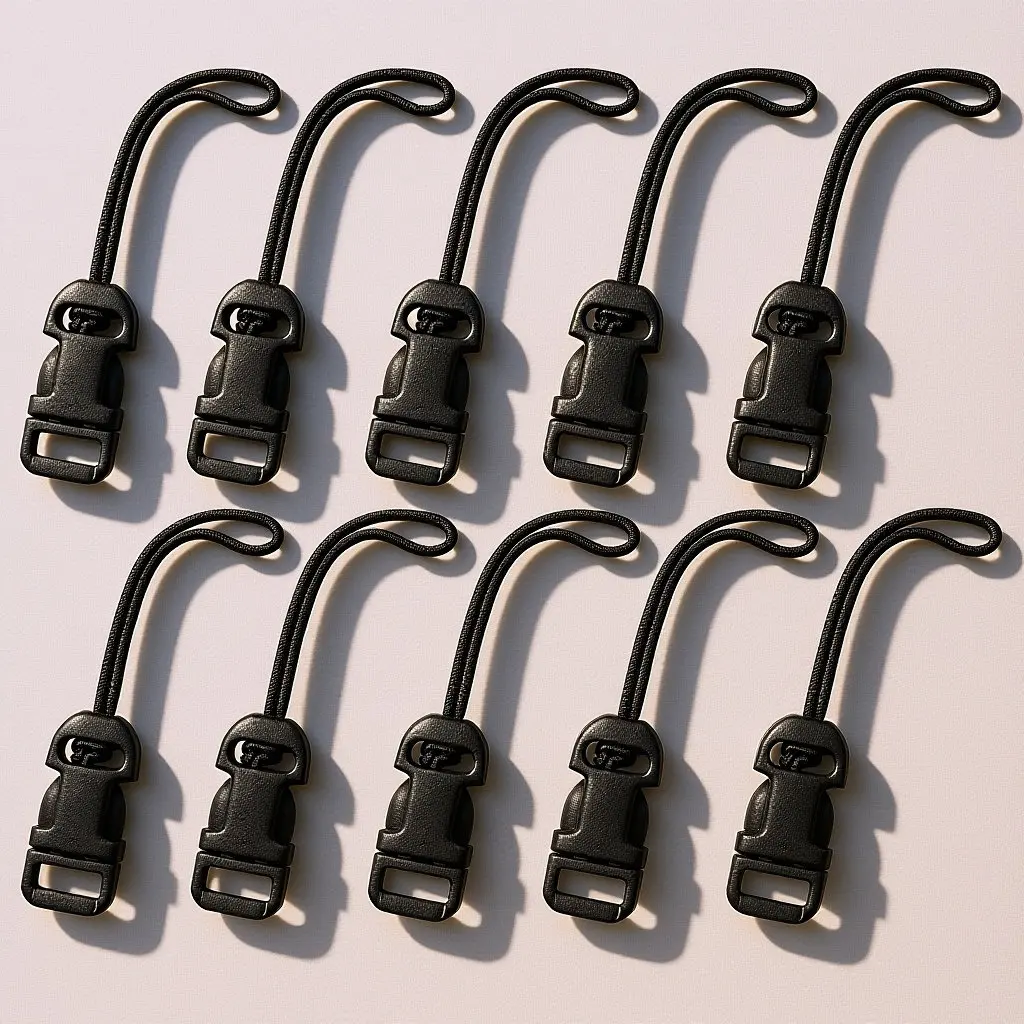 10Pcs Camera Strap Connector Qd Loop Buckle Set Nylon 1.3mm Loop for Eyelet Belt Mini Qd System Clip