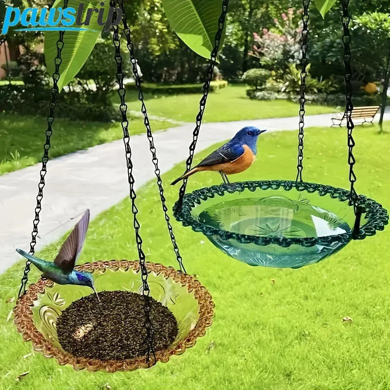 

Outdoor Hanging Bird Feeder Garden Decoration Bird Bath Tray Water Drinker Pet Feeder for Bird Pet Supplies