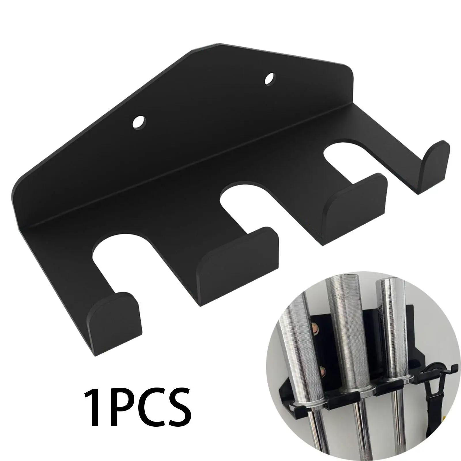 

Barbell Rack Space Saving Barbell Mount Rack Wall Mount Sturdy Heavy Duty Multi Purpose Single Barbell Hanger for Gym Home