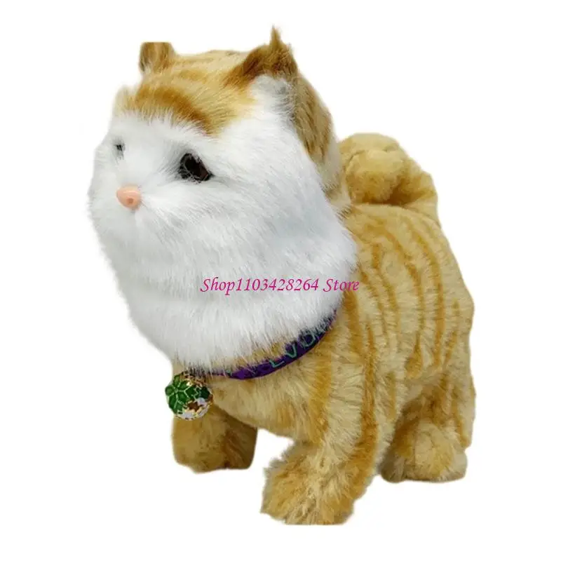  Engaging Animated Tail Wagging Cats Soft Plush Animal Doll Toy Kids Roleplay Toy