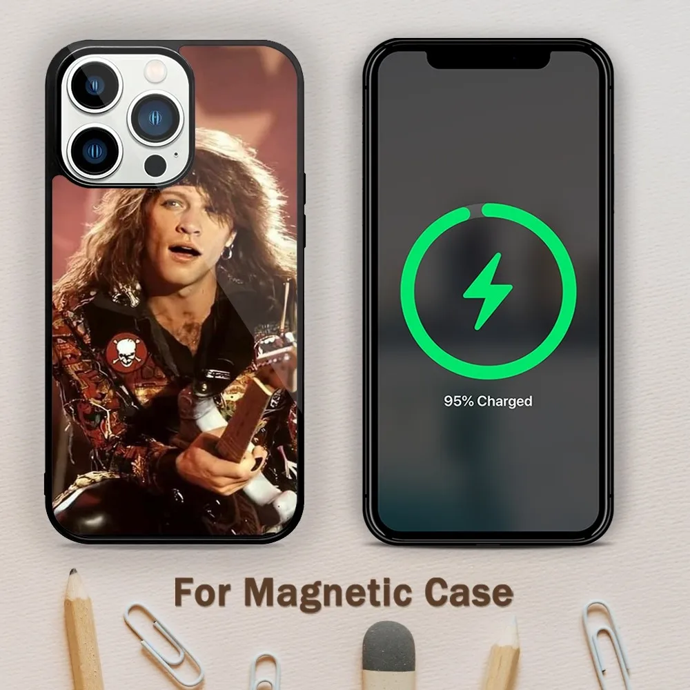 B-Bon J-Jovi Band Phone Case For Magnetic Attraction iPhone 11 12 13 14 15 Mini Pro XS Max X S Plus XR Shell