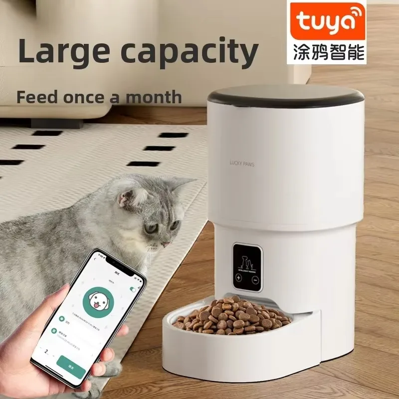 FurStarWiFi Pet Feeding Water Dispenser Combo HD Monitor Timed Quantitative Feeding Large Automatic Circulation Water Fountain