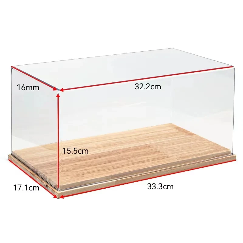 1:18 Car Model Base PVC Dust Cover Lighted Transparent Display Box Bookshelf Decoration Present For Boys Home Decor Kids Toys view 4