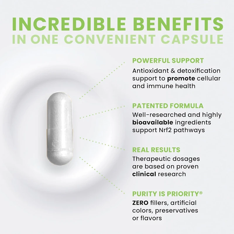 Nrf2 Boost - NRF-2 activator, containing patented sulfonamide, curcumin, green tea, and trans spores (60 vegetarian capsules)