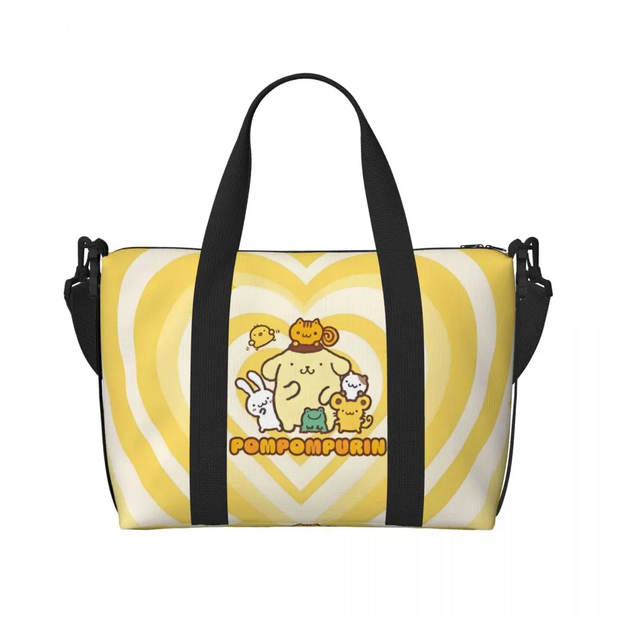 

Custom Large Dog Pompompurin Cartoon Tote Bag Women Anime Kawaii Shoulder Shopping Gym Beach Travel Bag
