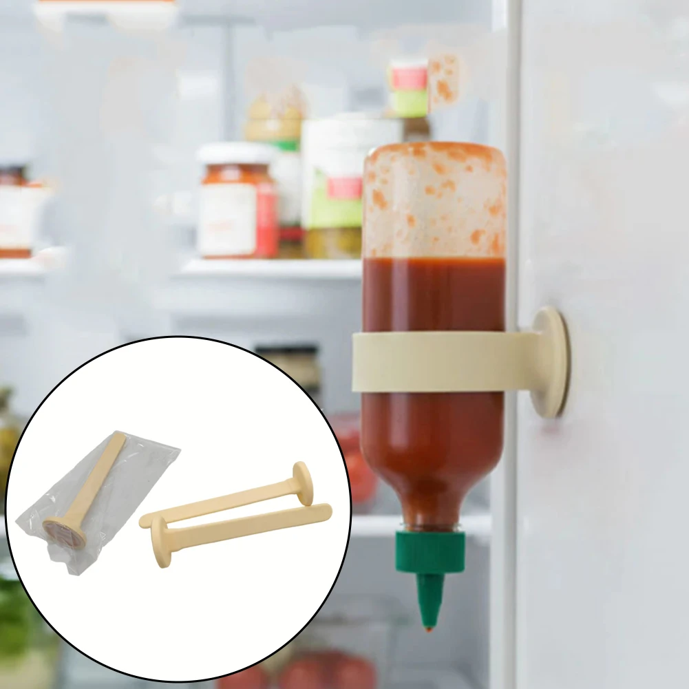 Wall Mounted Sauce Bottle Holder Sauce Bottle Organizer Space-saving Silicone Bottle Holder For Condiment Bottles For Ketchup ﻿
