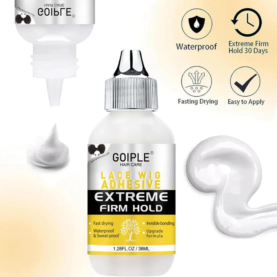 Kit Spray Sciogli Pizzo Goiple e Spray Latte per Parrucche, Rimuovi Colla per Pizzo Impermeabile a Tenuta Estrema Senza Residui Bianchi, Set Installazione Parrucche