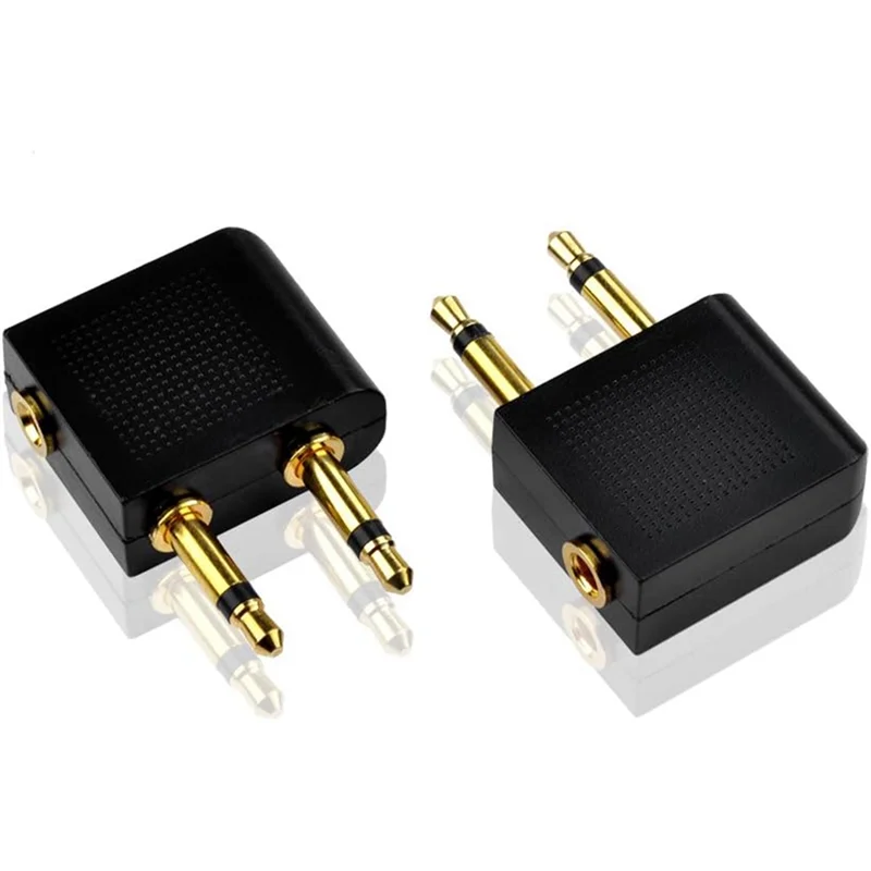 

10Pcs 3.5Mm Plug Adaptor Jack Audio Headphone Converter Adapter Headset Connector For Airline Airplane Travel Earphone