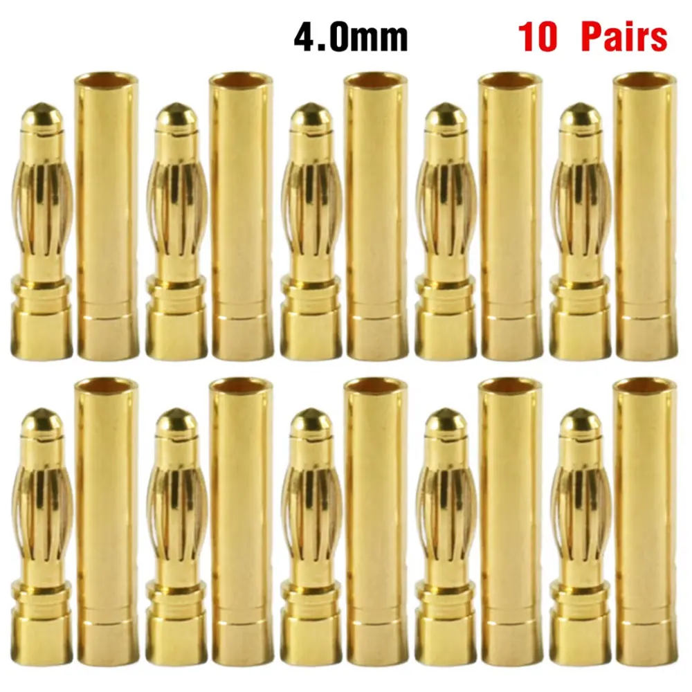 Amass Gold Plated Banana Connectors Male Female 2.0mm/3.5mm/4mm/5.5mm/6mm/8mm for RC Motor ESC Battery