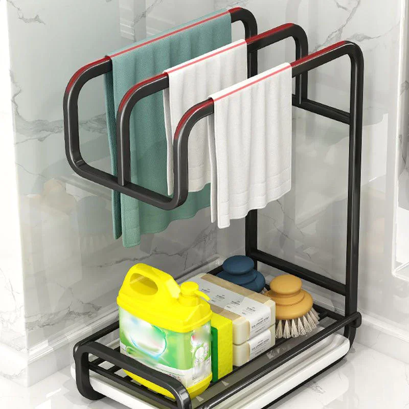 

Kitchen Rag Organizer and Drying Rack Sponge Holder Dish Drainer Countertop Brush Soap Rack Sink Tray Drain Sink