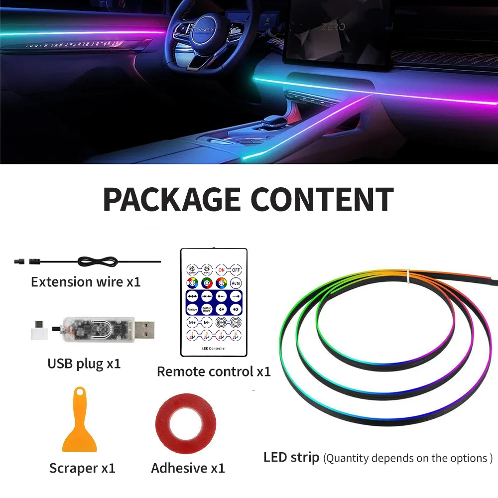 

USB-управляемая через приложение RGB WS2812 5 В Symphony Ambient Light Strip 110/140 см акриловый светодиодный внутренний светильник с синхронизацией музыки светодиодный светильник 2812
