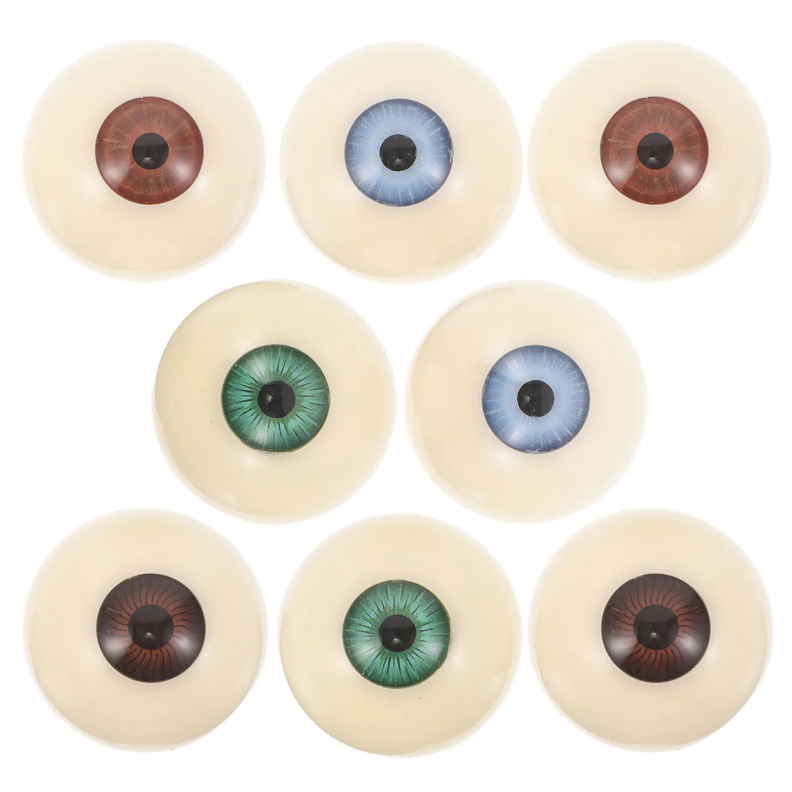 

8 шт. акриловые глазные яблоки, реалистичные полукруглые накладные глаза, украшения на Хэллоуин для DIY, ремесло ужасов, проекты животных