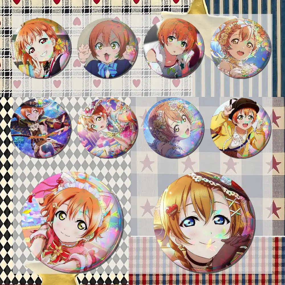 Rin Hoshizora Badges Tinplate Soft Button Pin Brooch Metal Badge Custom Jewelry Accessories Hat Bag Lapel