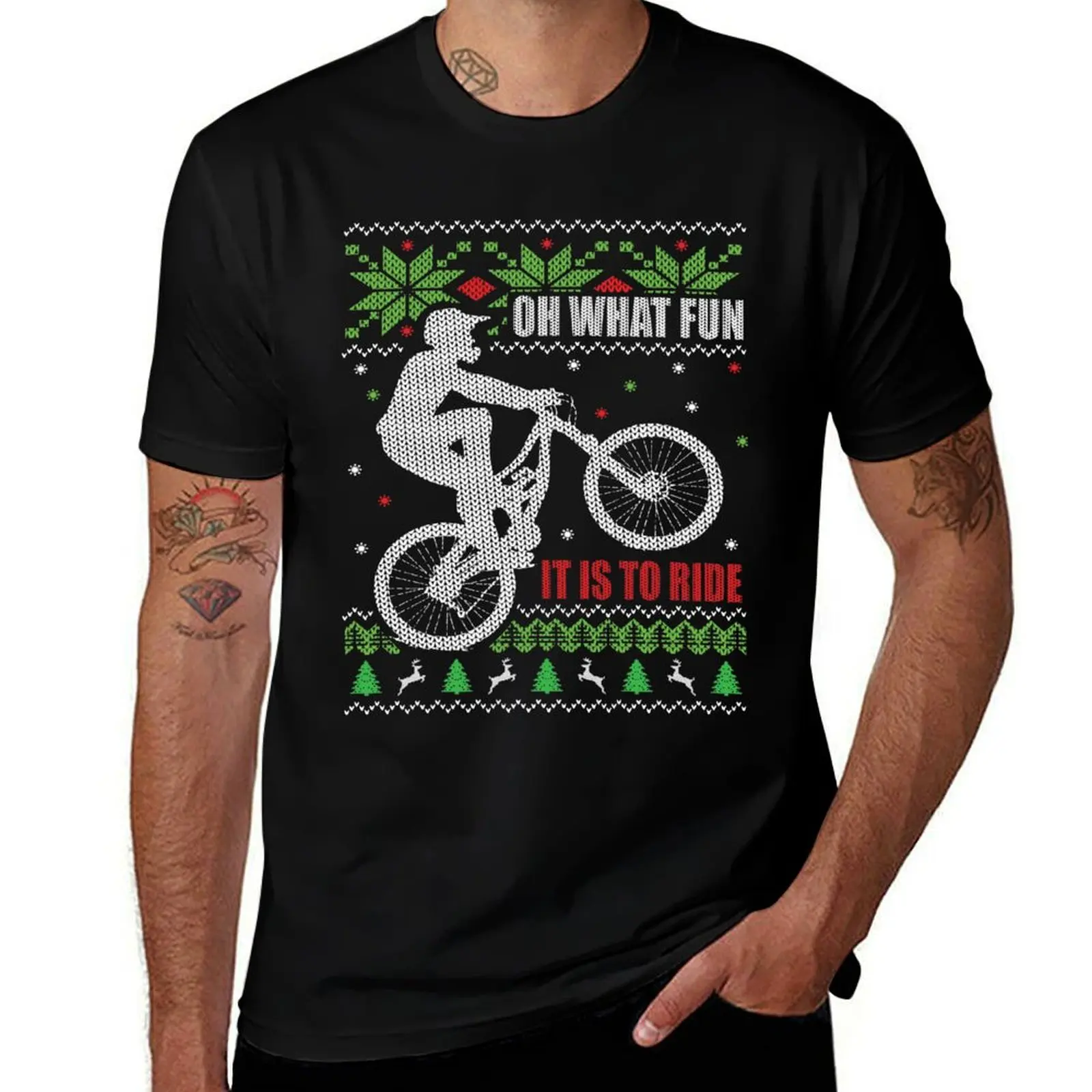 

Mountain Bike Ugly Christmas T-Shirt anime t shirts for man anime tshirt T-Shirt