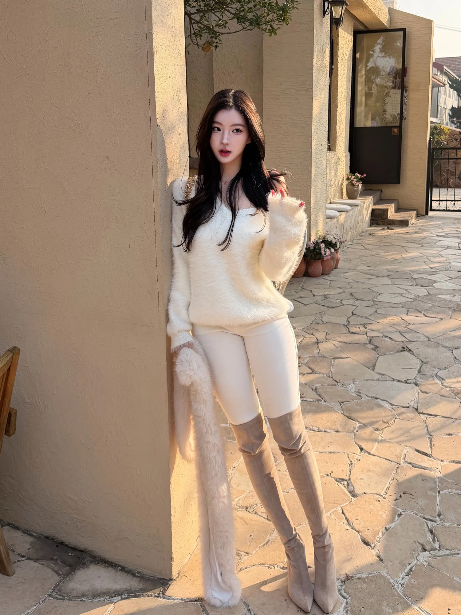 

High Waist Stretchy Fce Slim Fit Nine Points Jeans Women's Autumn Winter Casual High Elastici Thin Fce Slim Jeans