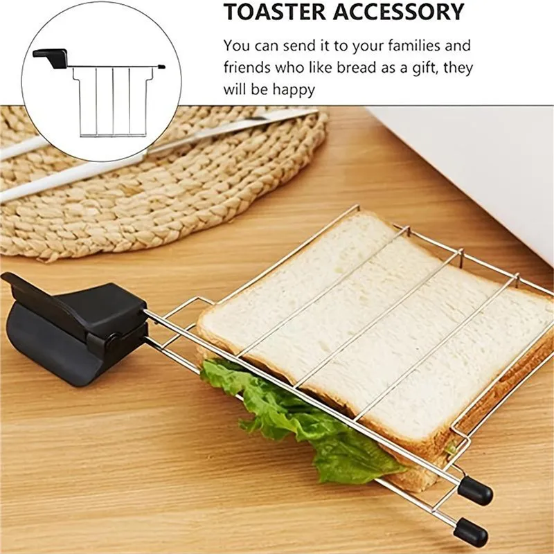 Stainless Steel Toast and Bread Rack Rectangle Food Display Tool For Air Fryer Accessories Sandwich clamps