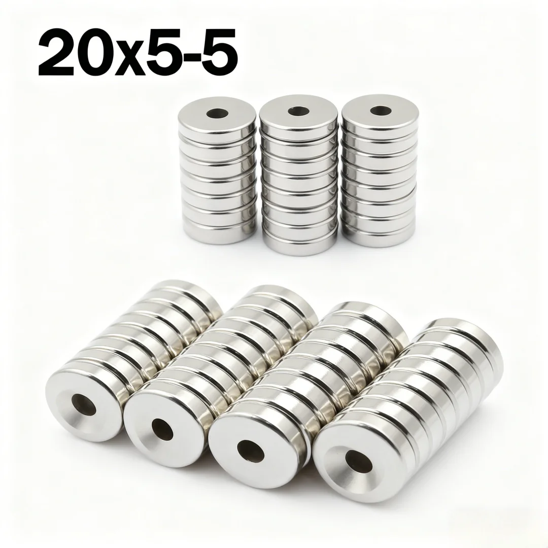 20x5-5mm Super Strong Magnet N35 Round With Holes Magnetic NdFeB Neodymium Magnet Powerful Disc imanes Refrigerator Magnets