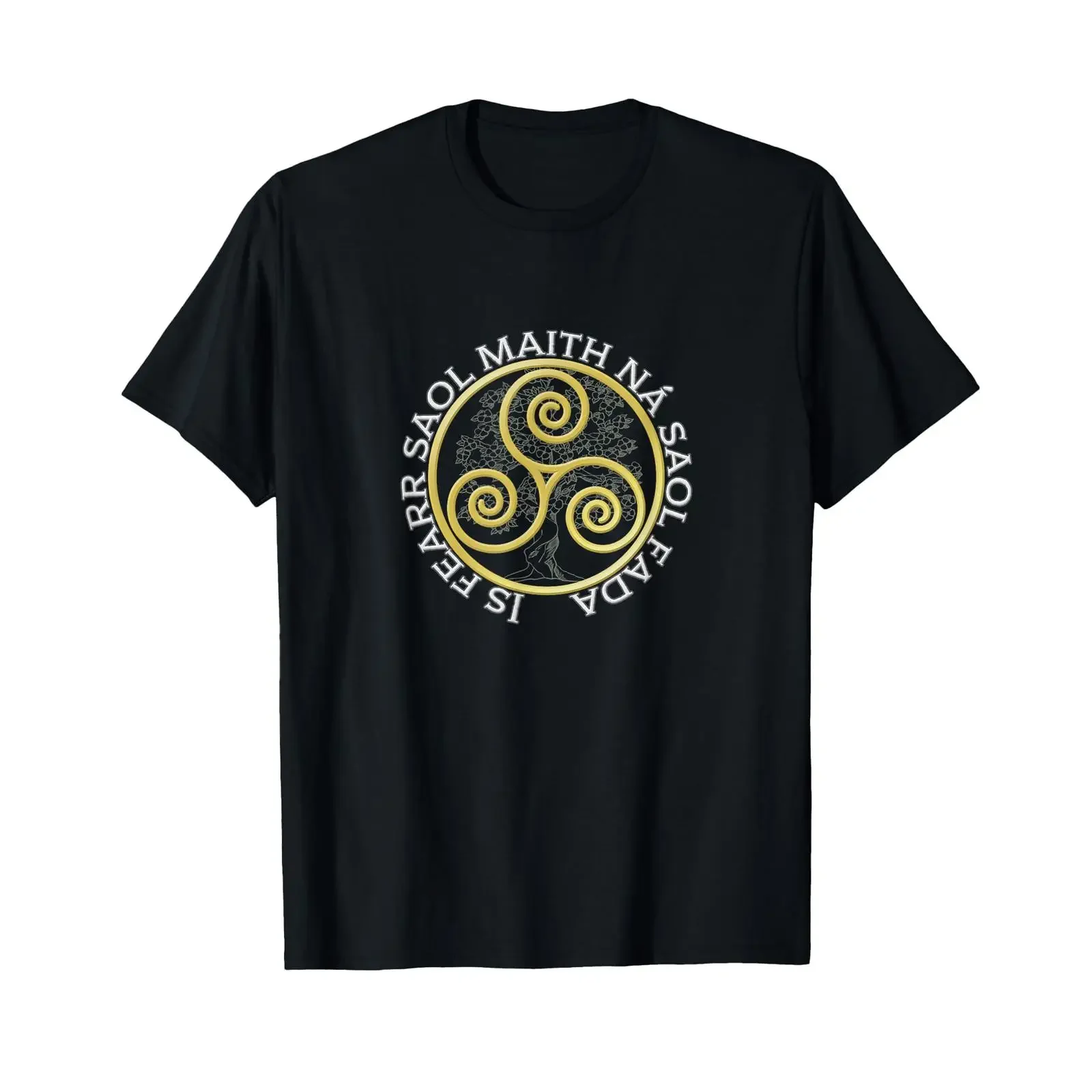Triskelion Irish Long Life Quote Celt St Paddy's Day T Shirt vintage Washed Slightly Versatile Stretched Casual