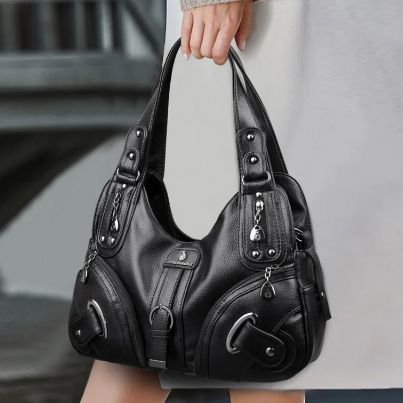 

Fashionable Casual Clutch Handbag High-End For Women Vintage Simple Solid Color Trendy Paris Design