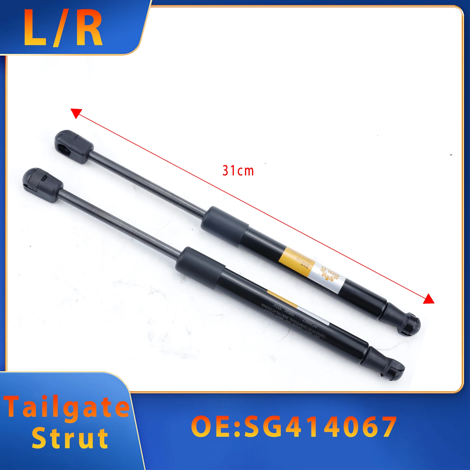 

2PCS Tailgate Gas Spring Strut For CHRYSLER SEBRING JS 2007-2009 2.0L 2.4L 2.7L SG414067 High-Quality Car Accessories