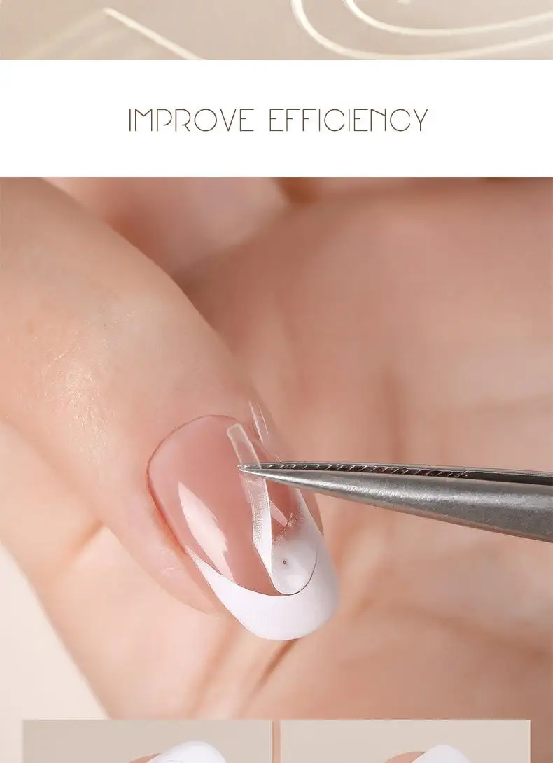 Kaniu Transparent Hohl Französisch Nagel Aufkleber Schneeflocke Sternen Design Nail art Aufkleber Selbstklebende Maniküre Schablone Vorlage – Detail 3