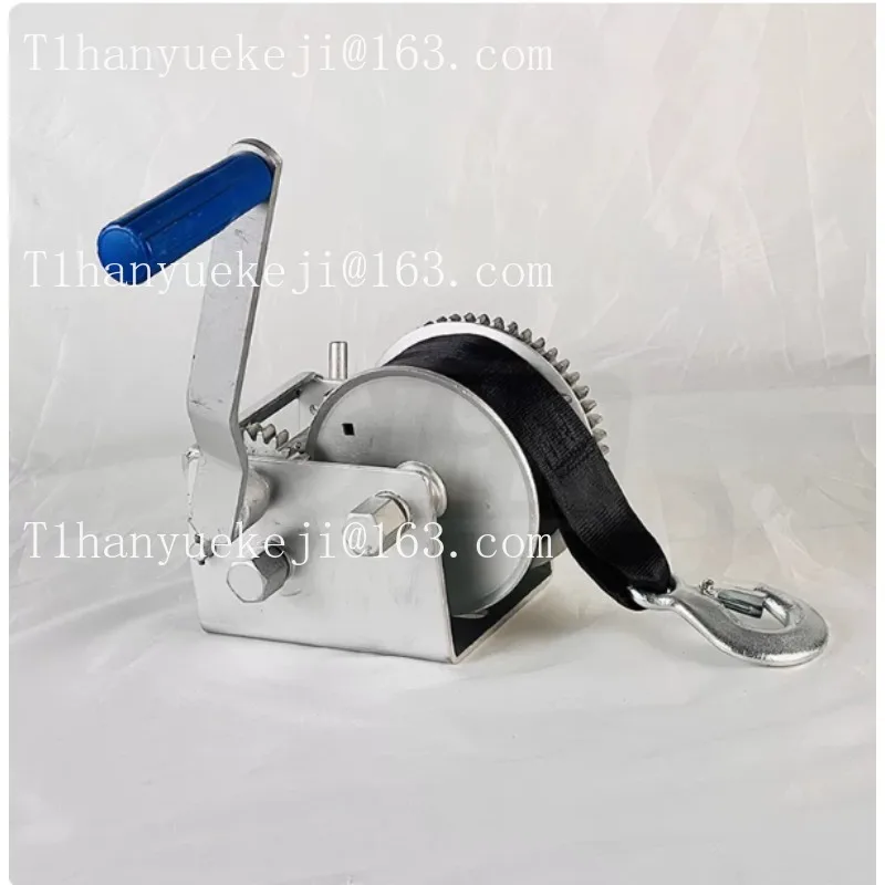 Boat trailer two-speed manual winch hand crank winch webbing 2600KG non-press trailer parts