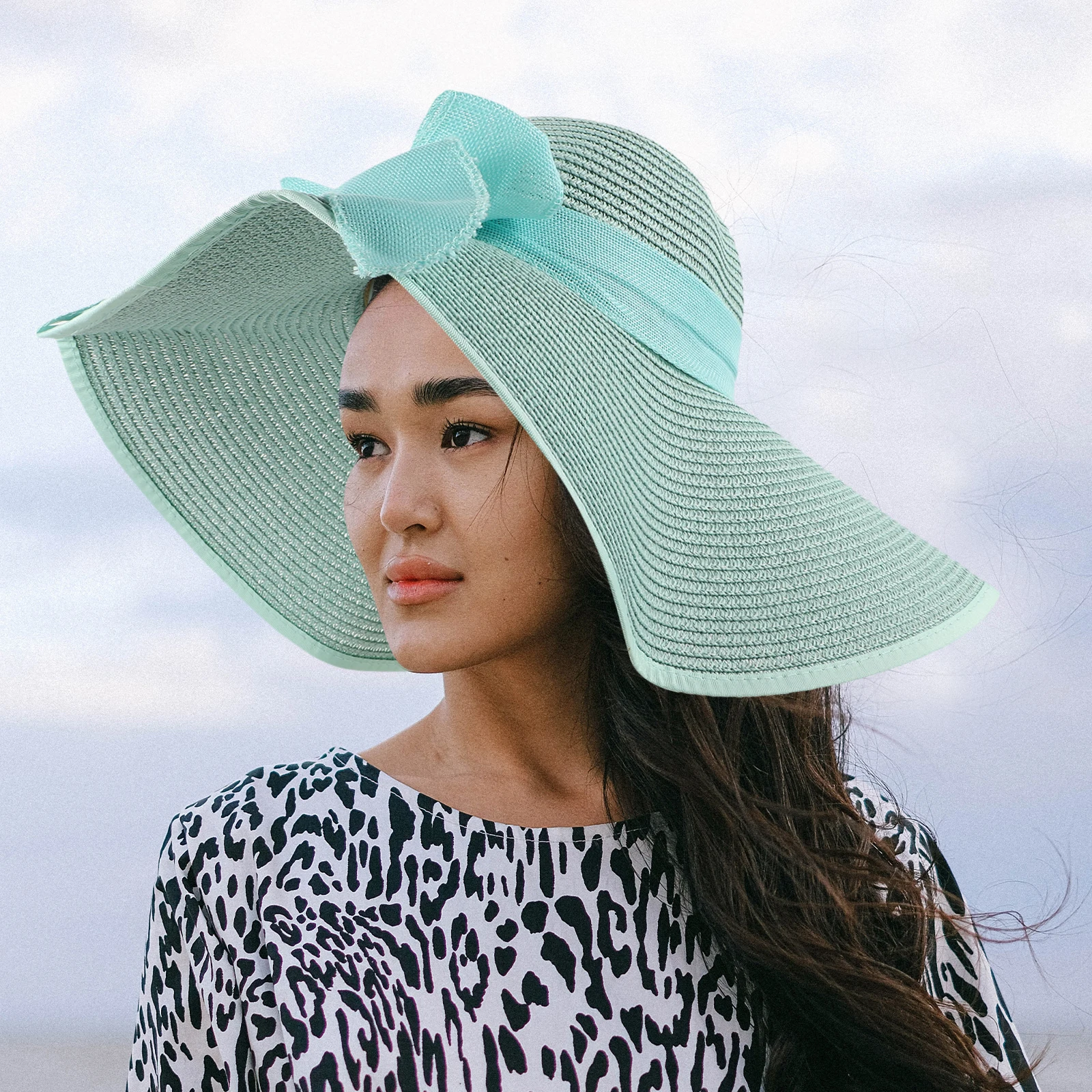 

Sun Hat Women Beach Folding Hats Wide Brim Straw Protection Outdoor Foldable Travel Vacation Blue Multifunction Summer Sunshade