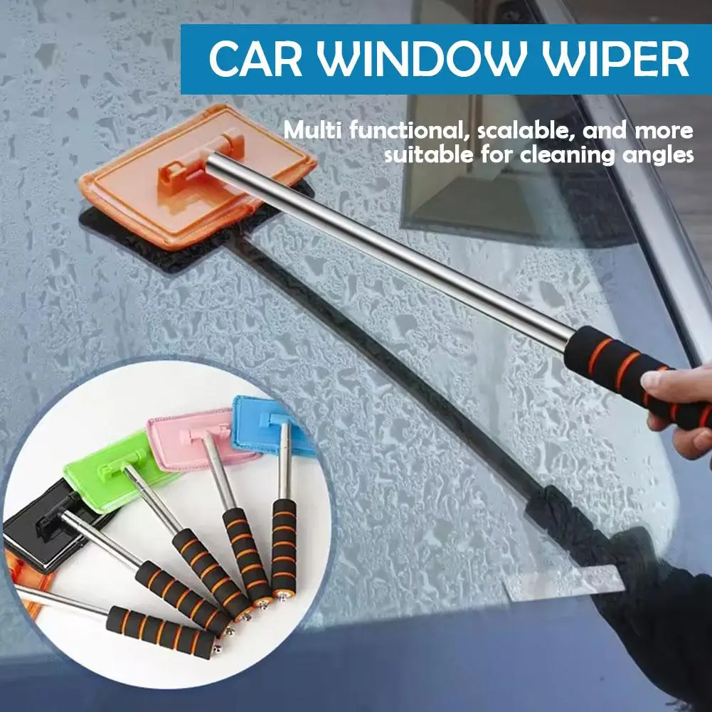 سيارة تلسكوبي مرآة الرؤية الخلفية ممسحة مرآة السيارات تلسكوبي زجاج النافذة أدوات الزجاج يده تنظيف ممسحة J7G5 #4
