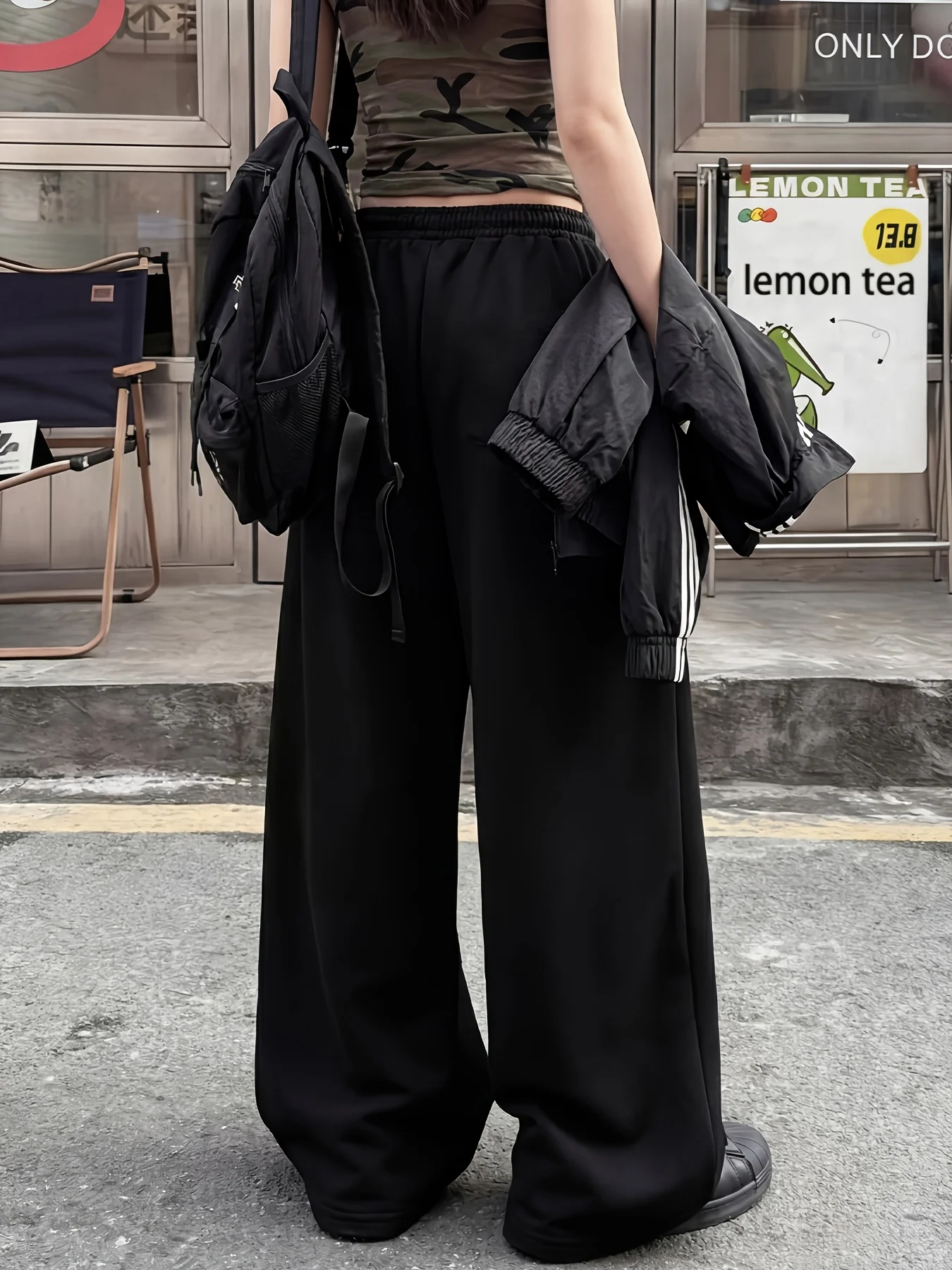 Ladies' Loose Sweatpants with Star Pattern Printed High Waisted Wide Leg Pants Street Style Casual Daily Wear Birthday Gifts