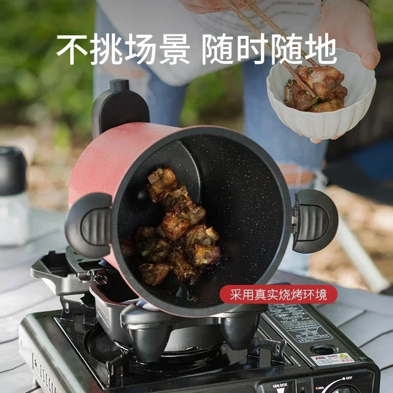 Fully automatic intelligent cooking machine, household multi-functional cooking wok robot, oil-free stir-frying