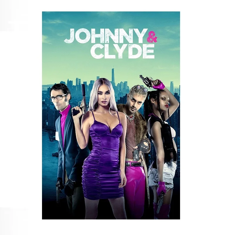 Johnny & Clyde (2023) Movie, Print Art Canvas Poster, For Living Room Decor Home Wall Picture