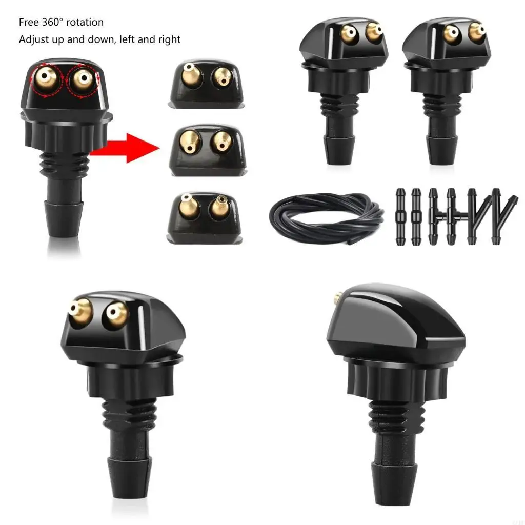 6XDF Windshield Washer Nozzles Jet CarRepair Wipers Washer For Most Model Car