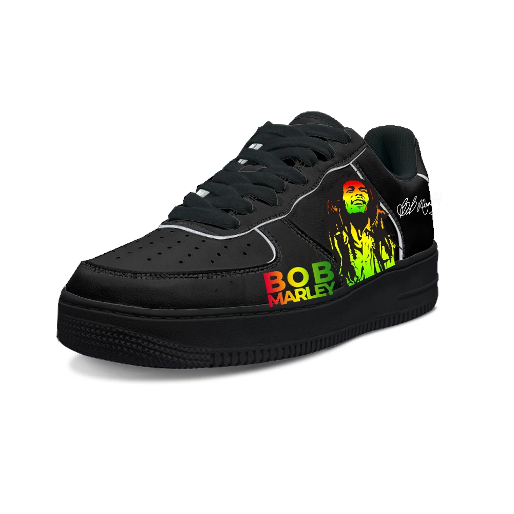 

Bob Marley Shoes AF Reggae Rasta Music Singer Basketball Mens Womens Running Sports Flats Force Sneakers Custom Made Shoe