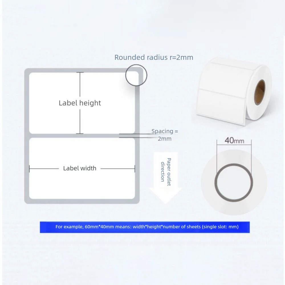 500PCS White Thermal Sticker Self-Adhesive Rectangle FBA Express Waybill Oil-proof High Viscosity Direct Thermal Label